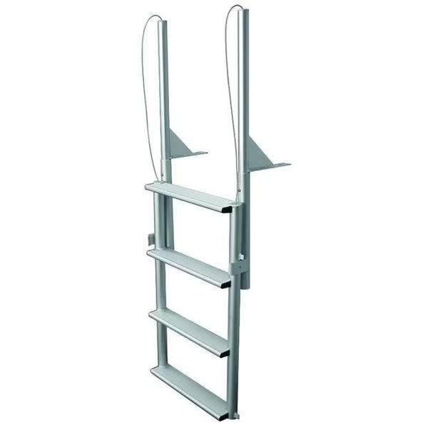 JIF MARINE EFL4-W 4-Wide Step Floating Dock Lift Ladder Anodized Aluminum, Jif Marine, Mfr#: EFL4-W